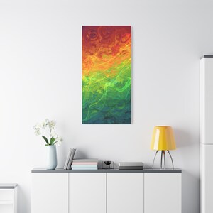 Vibrant Abstract Wall Art Canvas, Colorful Home Decor, Modern Art Print, Colorful Gradient Painting, Gift for Art Lovers