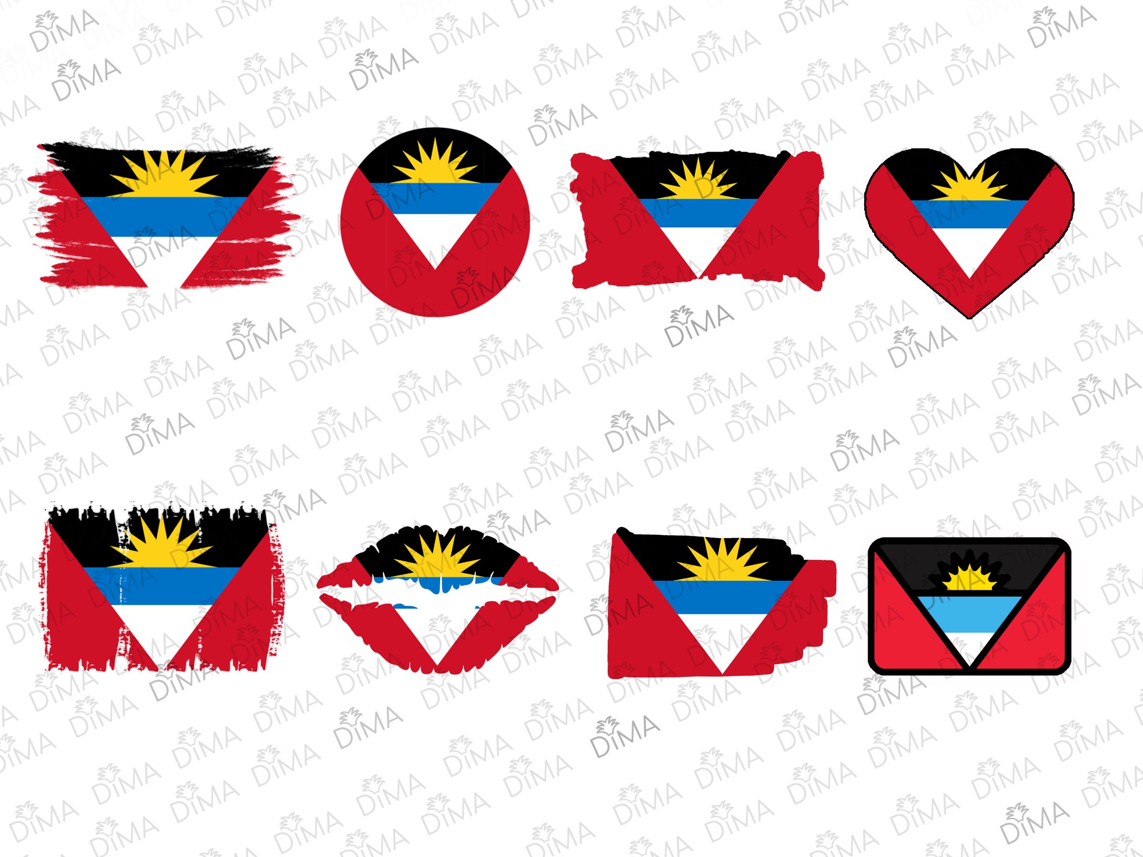 antigua-and-barbuda-flag-bundle-svg-png-dxf-clipart-digital-download