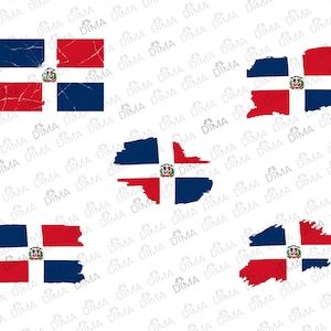 Broken Dominican Republic Flag Bundle (5), Coat of Arms of the Dominican Republic, Flag of the Dominican Republic in svg png dxf eps