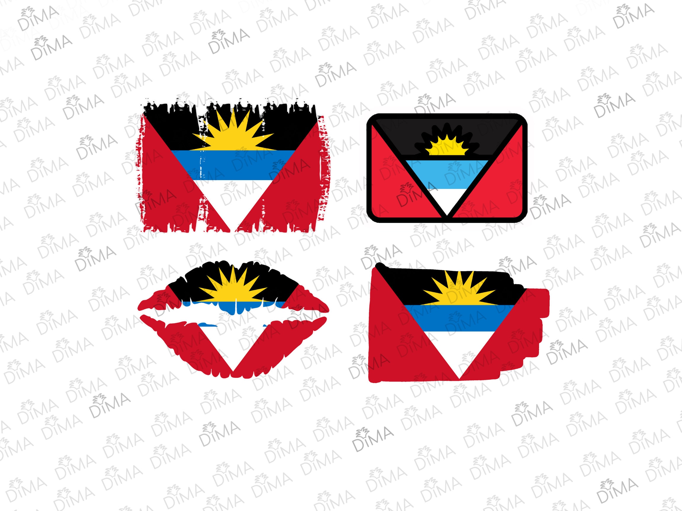 antigua-and-barbuda-flag-bundle-svg-png-dxf-clipart-digital-download