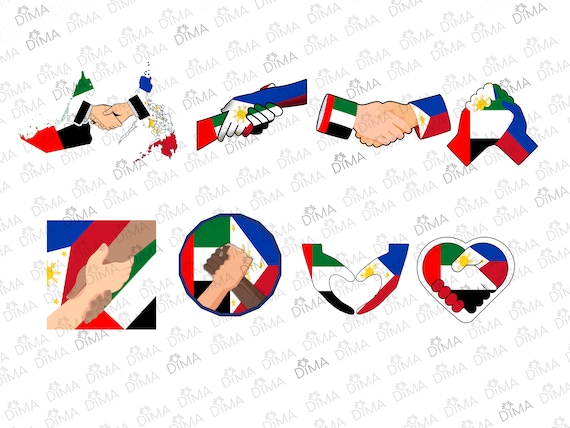 Philippines and United Arab Emirates Flag 8, UAE, Dubai, Handshake