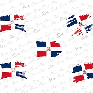 Broken Dominican Republic Flag Bundle (5), Coat of Arms of the Dominican Republic, Flag of the Dominican Republic in svg png dxf eps