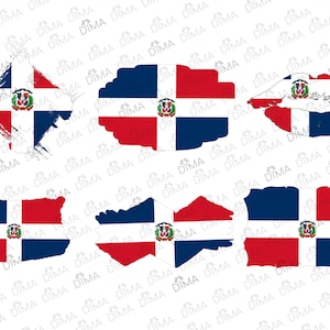 Dominican Republic Flag Bundle (6), Coat of Arms of the Dominican Republic, Flag of the Dominican Republic in SVG PNG DXF
