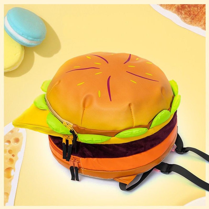 Creative Hamburger Backpack Hamburger Style Hanging Bag Etsy