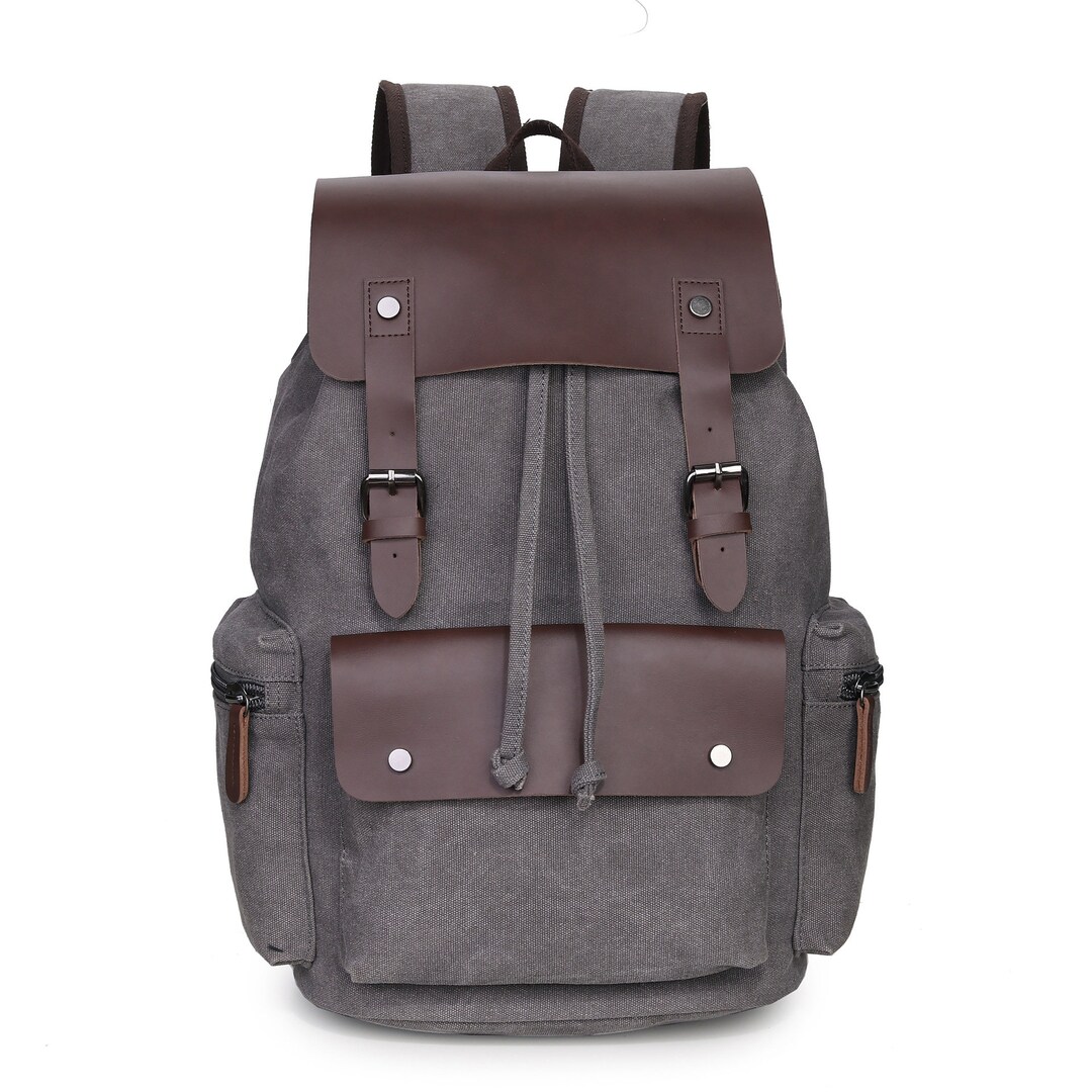 Men's Backpack Casual Canvas Backpack Men's and Etsy