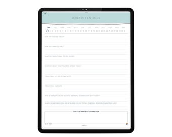 MäksēLife Daily Intentions Notepad (Goodnotes Notebook)