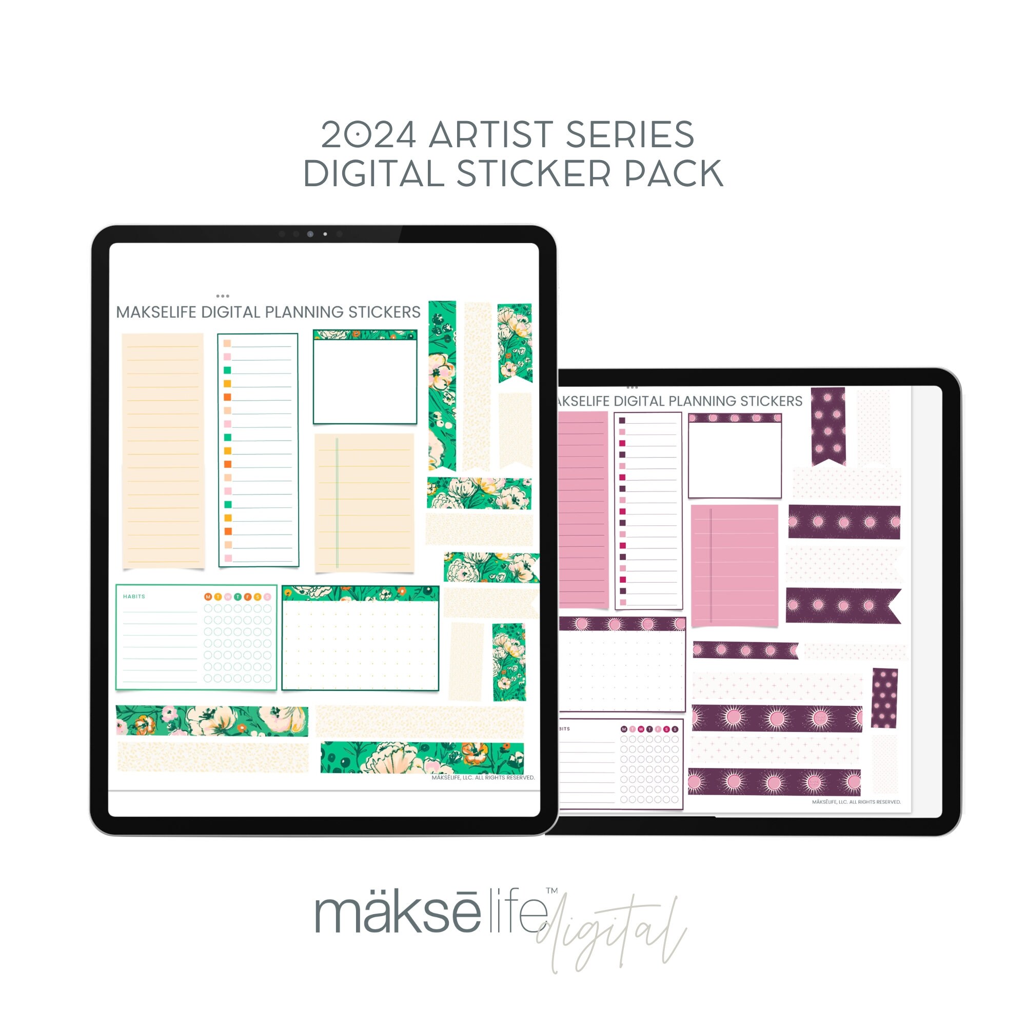 Makselife Digital Functional Sticker Book Bundle (Goodnotes Compatible)
