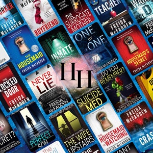 Puede incluir: Un collage de portadas de libros de misterio y suspense de la autora Freida McFadden. Las portadas presentan una variedad de colores y dise&ntilde;os, incluyendo una cerradura, una casa y un rostro de mujer. Los t&iacute;tulos de los libros incluyen "The Coworker", "The Boyfriend", "The Surrogate Mother", "The Teacher", "The Housemaid", "Never Lie", "The Inmate", "Suicide Med", "Do You Remember?", "The Housemaid's Secret", "Do Not Disturb", "The Wife Upstairs", "The Housemaid is Watching", and "The Crash".