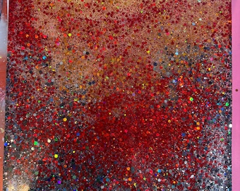 Fiery Glitter Clipboard
