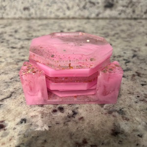 Colorful Glitter Coasters