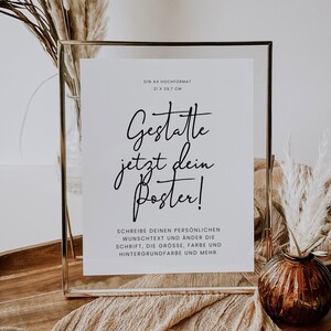 TIMON Personalisierbares Poster, digitale DIY Vorlage, Layout selbst gestalten, Hochzeit, Baby Shower, PDF selbst drucken | A4, A5, 10x15cm