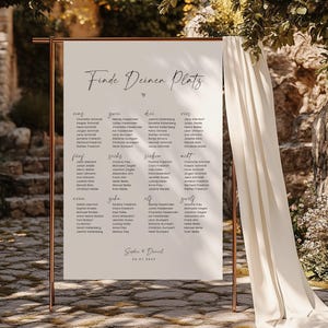 SARABI wedding seating plan, digital DIY template, seating arrangement for guests, printable table plan, customizable, instant download | DIN A1 + A2