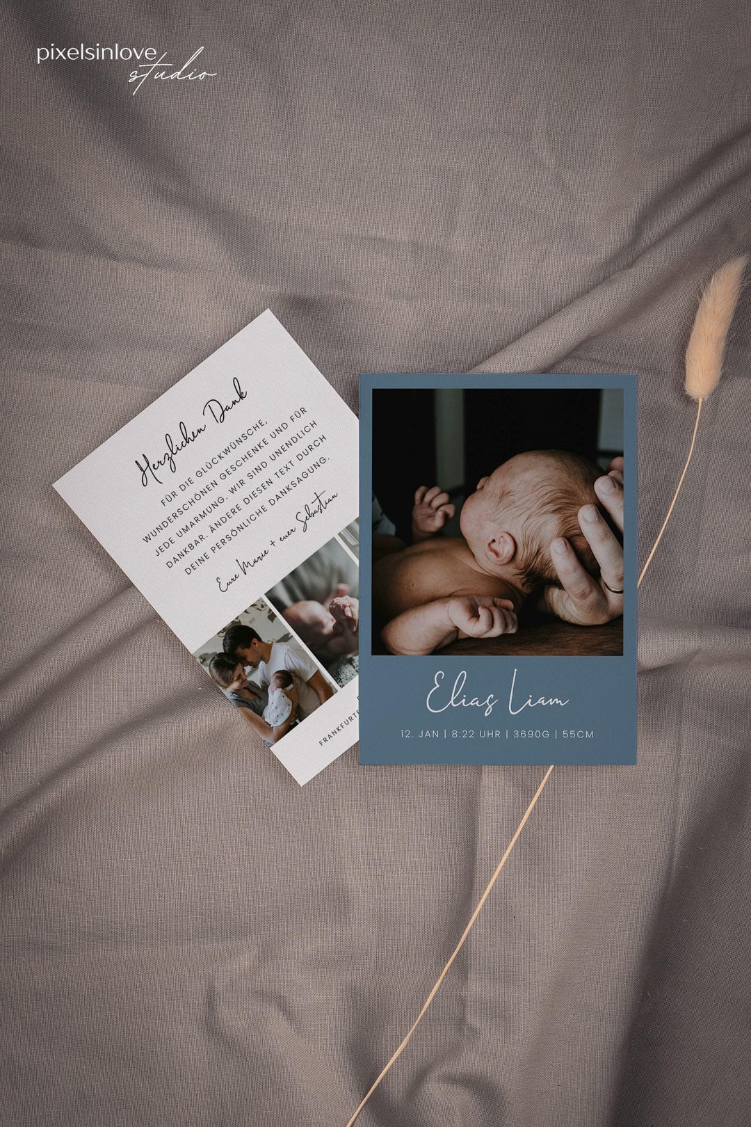 TIMON Thank You Card Girl Boy With Photo V2, Digital DIY Template ...