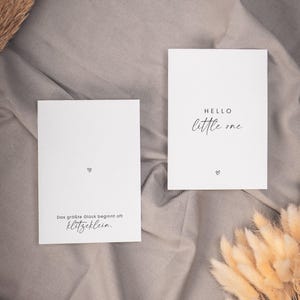 Juego de tarjetas SARABI hola pequeñín, plantilla digital DIY, anuncio de bebé, nacimiento, personalizable, descarga instantánea | DIN A6 vertical
