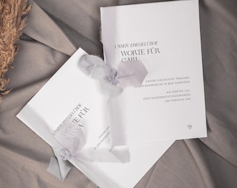 ZAZU Wedding Vows, Digital DIY Template, Wedding Promises, Wedding Vow Card, His and Her Words, Wedding, Registry Office, Instant Download | DIN A5