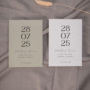 SARABI Save the Date Einladung, digitale DIY Vorlage, Karte Standesamt oder Hochzeit, personalisierbar, Sofort Download, Pdf | DIN A6 hoch
