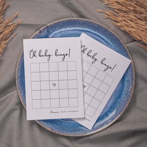 TIMON Baby Bingo, plantilla digital de bricolaje, tarjetas ABC para completar, idea de baby shower A-Z, personalizable, descarga instantánea / Din A4 + A5
