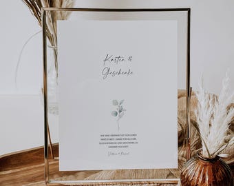 Eucalyptus Boho Edit – Personalized Poster for Cards and Gifts, Digital DIY Template, Decor Idea, Gift Table | A4, A5, 10 x 15 cm