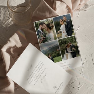 SIMBA Danksagungskarte Hochzeit, Foto personalisierbar, Trauung, Standesamt, Dankeskarte, Dankeschön, Hochzeitskarten, Geburt, A6 Postkarte Bild 4