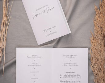 MUFASA Church Booklet Wedding, Digital DIY Template, Church Service, Church Wedding Ceremony, Wedding, Civil Wedding, Instant Download | DIN A5