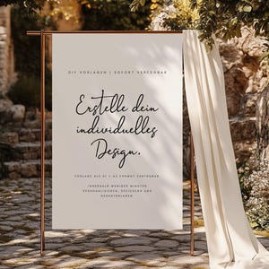 TIMON Personalisierbares Poster, digitale DIY Vorlage, Layout selbst gestalten, Hochzeit, Baby Shower, Sofort Download, Pdf | DIN A1 + A2