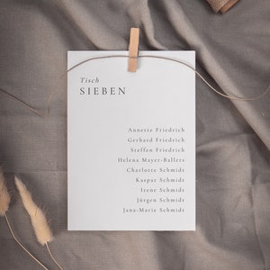 SIMBA Sitzplankarten zum Aufhängen, digitale DIY Vorlage, Sitzordnung Gäste, Tischplan druckbar, personalisierbar, Sofort Download | DIN A6