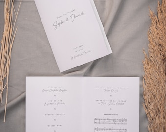 SARABI church booklet wedding, digital DIY template, church service, church wedding ceremony, wedding, free wedding, immediate download | DIN A5