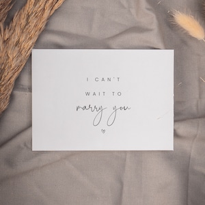 Cartão NALA Mal posso esperar para casar com você, modelo digital DIY, cartão de agradecimento do marido, noivado, personalizável, download instantâneo | Paisagem DIN A6
