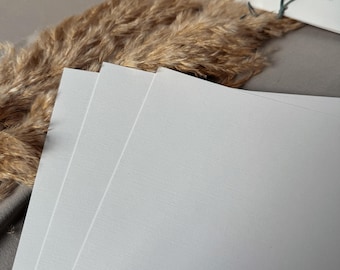 Set of 5 DIN A4 250g paper with linen embossing for weddings, invitations, birthdays, christenings, communions, DIY craft paper