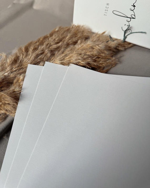 5er Set DIN A4 250g Papier mit Leinenprägung für Hochzeit, Einladung, Geburtstag, Taufe, Kommunion, DIY Bastelpapier