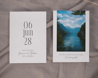 MUFASA Save the Date Invitation, digital DIY template, card for registry office or wedding, customizable, instant download, PDF | DIN A6 portrait