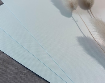 Set of 5 DIN A5 250g paper with embossed grid pattern for weddings, invitations, birthdays, christenings, communions, DIY crafts