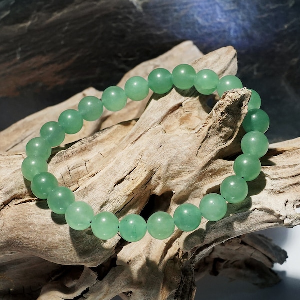 Aventurine bracelet light green Ø 8 mm, unisex in various sizes, made in Germany