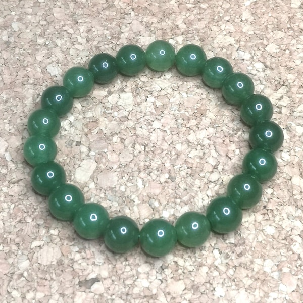 Malaysia Jade Armband dunkelgrün durchscheinend Ø 10mm, Unisex in verschiedenen Größen, made in Germany