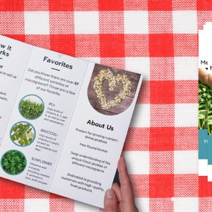 Microgreen Brochure Farmers market- Educational Microgreen Handout