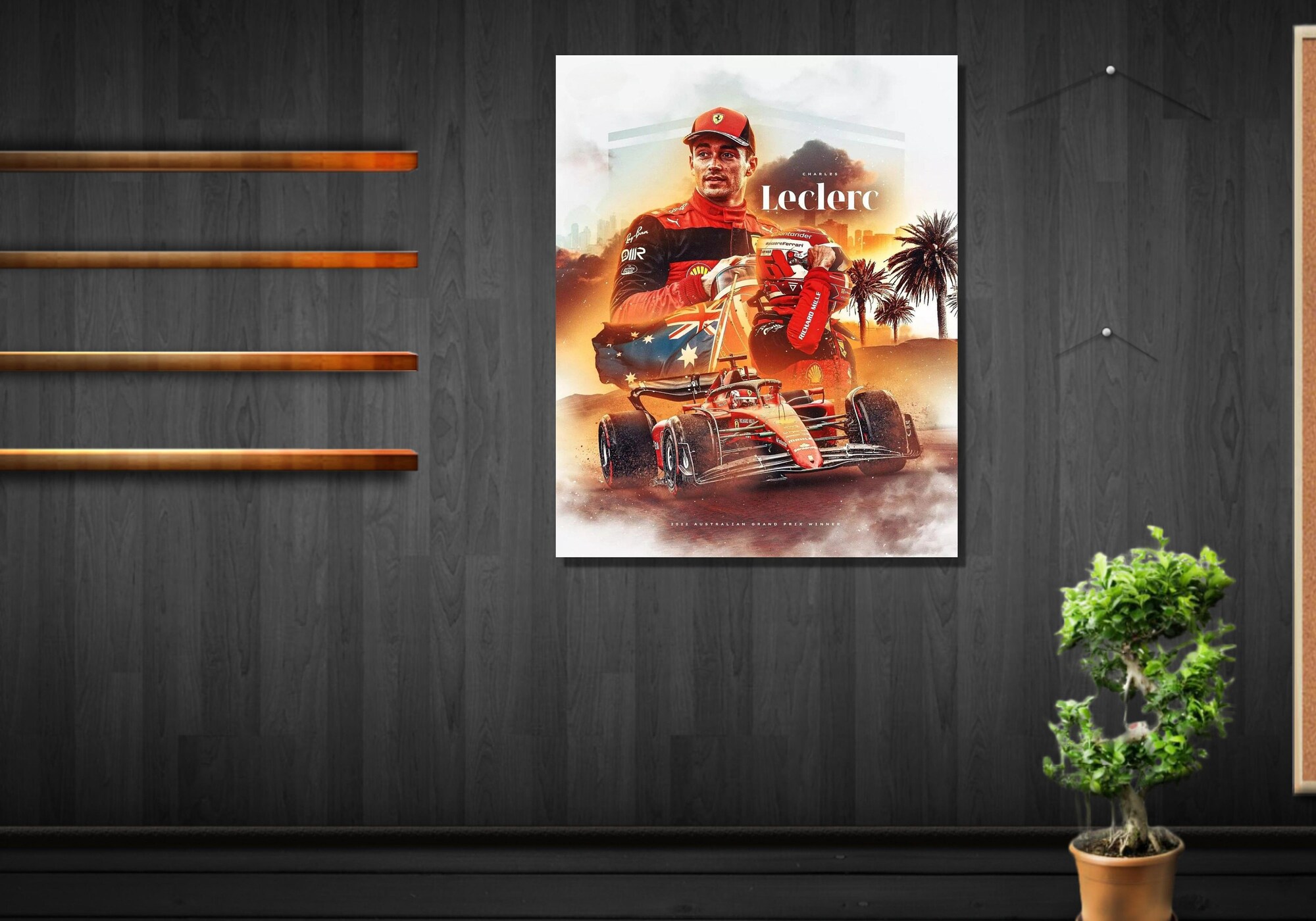 Charles Leclerc Poster, Leclerc Canvas Wall ArtCharles Leclerc F1