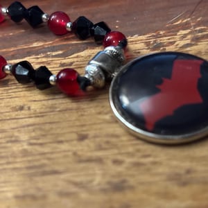 Red Hood  beaded necklace