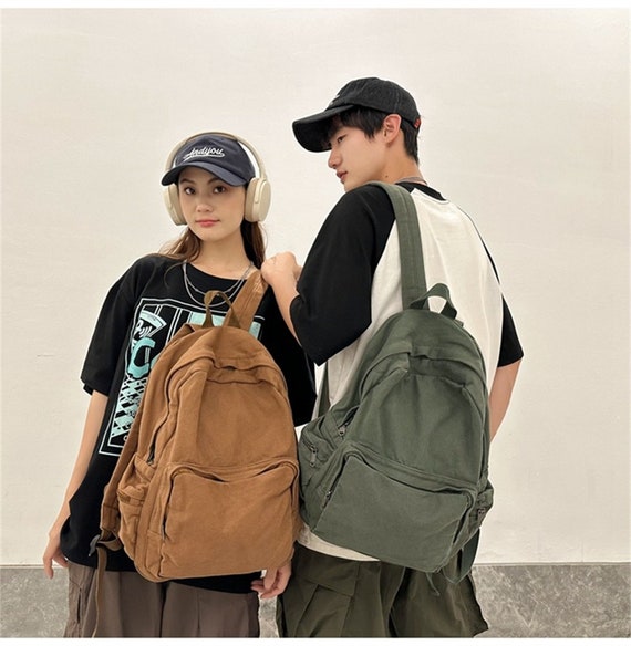 5 Color Large Canvas Backpack korean Backpack.canvas School 