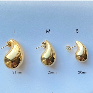 Teardrop dupe earrings, bottega style, chunky stud earring,  earrings,  ,chunky vintage gold earrings,  silver dupe earrings, dome drop.