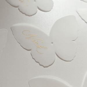 Custom Butterfly Place Card, Wedding place card, Gold calligraphy place card, Custom guest name card, Wedding name card, Wedding decor image 4