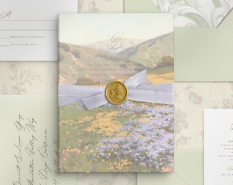 Lilac Poppies Printable Vellum Overlay for wedding invitation card, fine art vellum, vintage french wedding stationery, vellum jacket