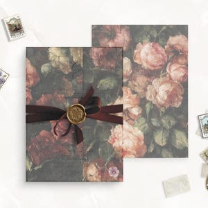Pergamentverpackung für Hochzeitseinladungskarte, Vintage französische Hochzeitspapeterie, Margaretha, Pergamenthülle, Hochzeitspapeterie