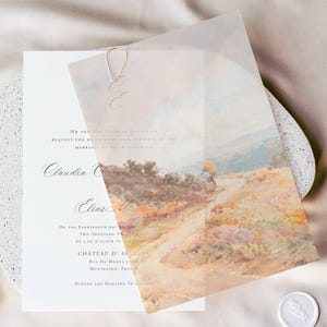 Herbst Pergament Overlay für Hochzeitseinladungskarte, vorgeschnittenes 13x18 Pergament, Vintage Hochzeitspapeterie, Pergamentjacke