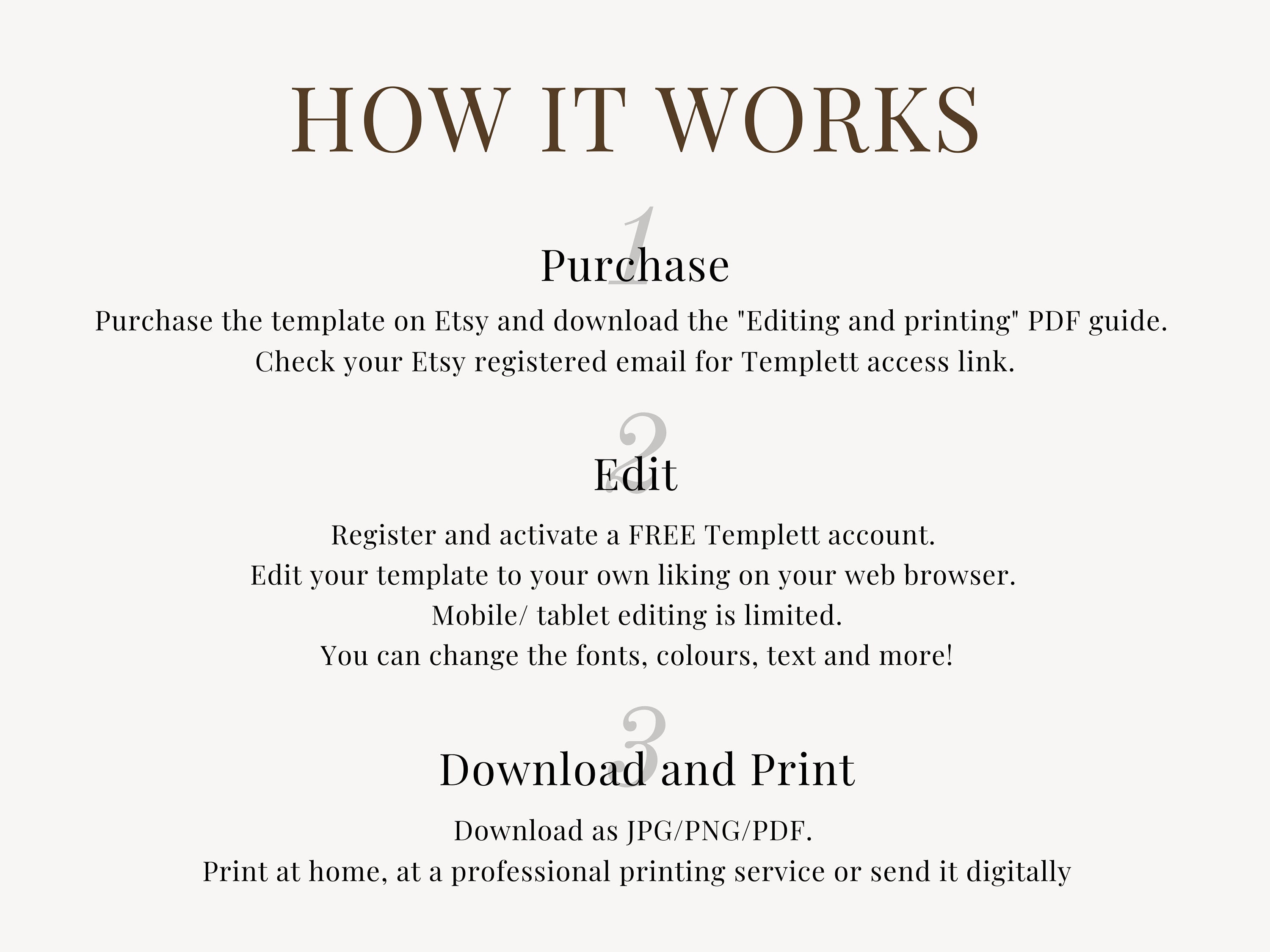 BLOOM Menu Template Wildflowers Wedding Menu Floral Bridal Shower Menu