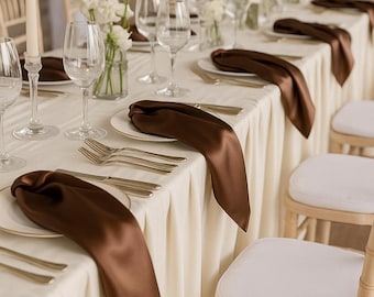 Servilletas de satén, Servilletas de boda, Servilletas reutilizables, Decoración de mesa navideña, Servilletas navideñas