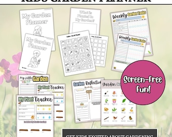 Kids Garden Planner Printable: Interactive Gardening Journal (Digital Download)