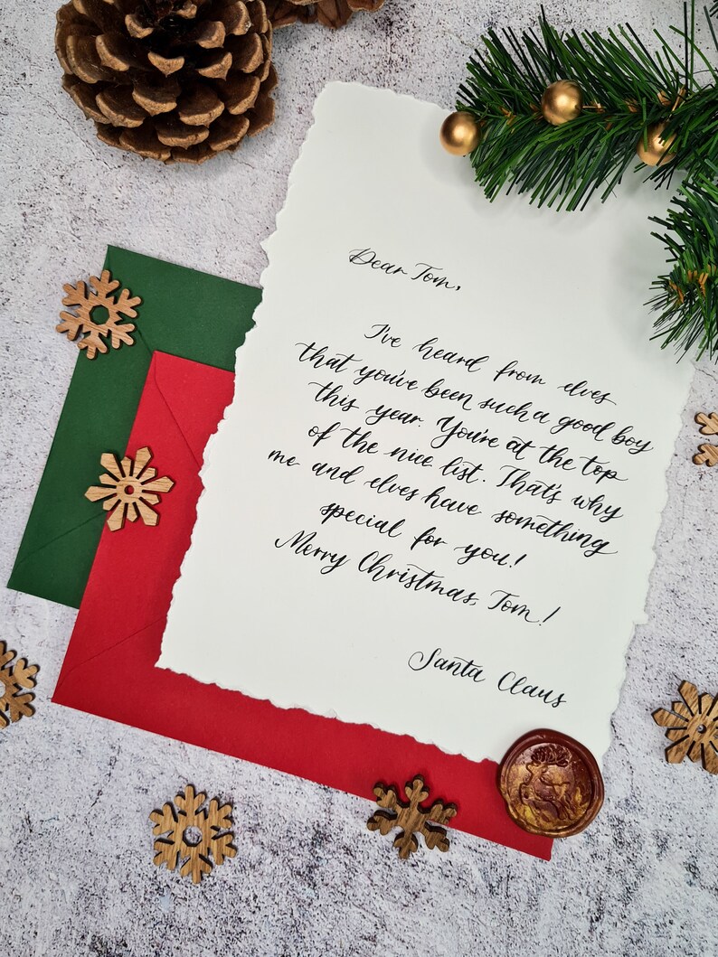 Personalised Handwritten Letter From Santa Claus Custom - Etsy