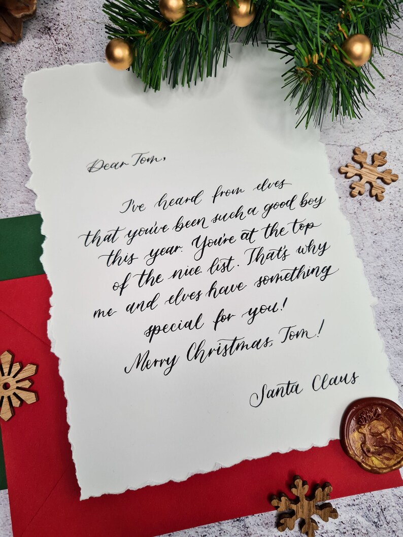 Personalised Handwritten Letter From Santa Claus Custom - Etsy