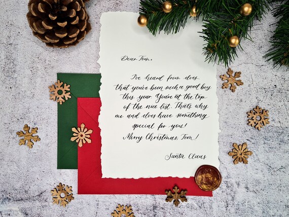 Personalised Handwritten Letter From Santa Claus Custom - Etsy