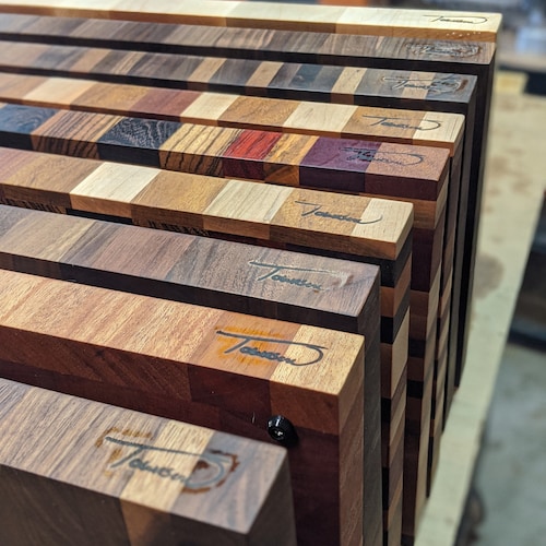 Zebra Wood End Grain Cutting Board Etsy Canada